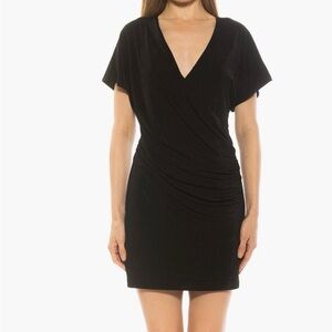 Alexia Admor Black V Neck Mini Dress Size Medium NWT